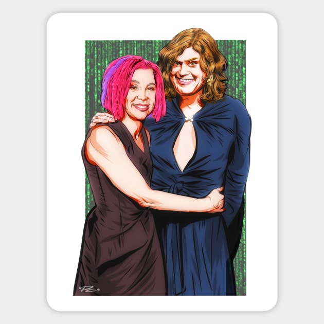 The Wachowskis - An illustration by Paul Cemmick Sticker by PLAYDIGITAL2020